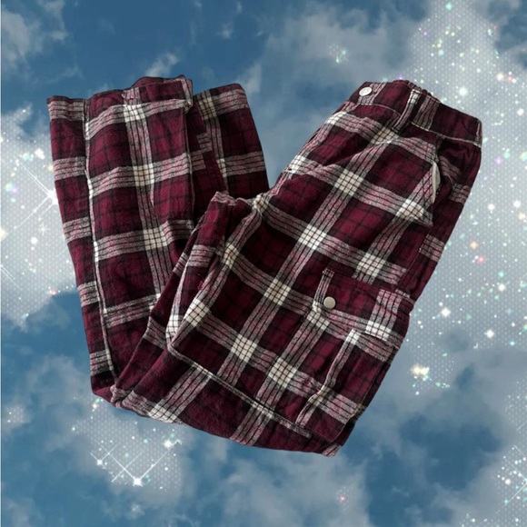 Plaid Y2K Baggy Cargo Pants - Picture 3 of 3